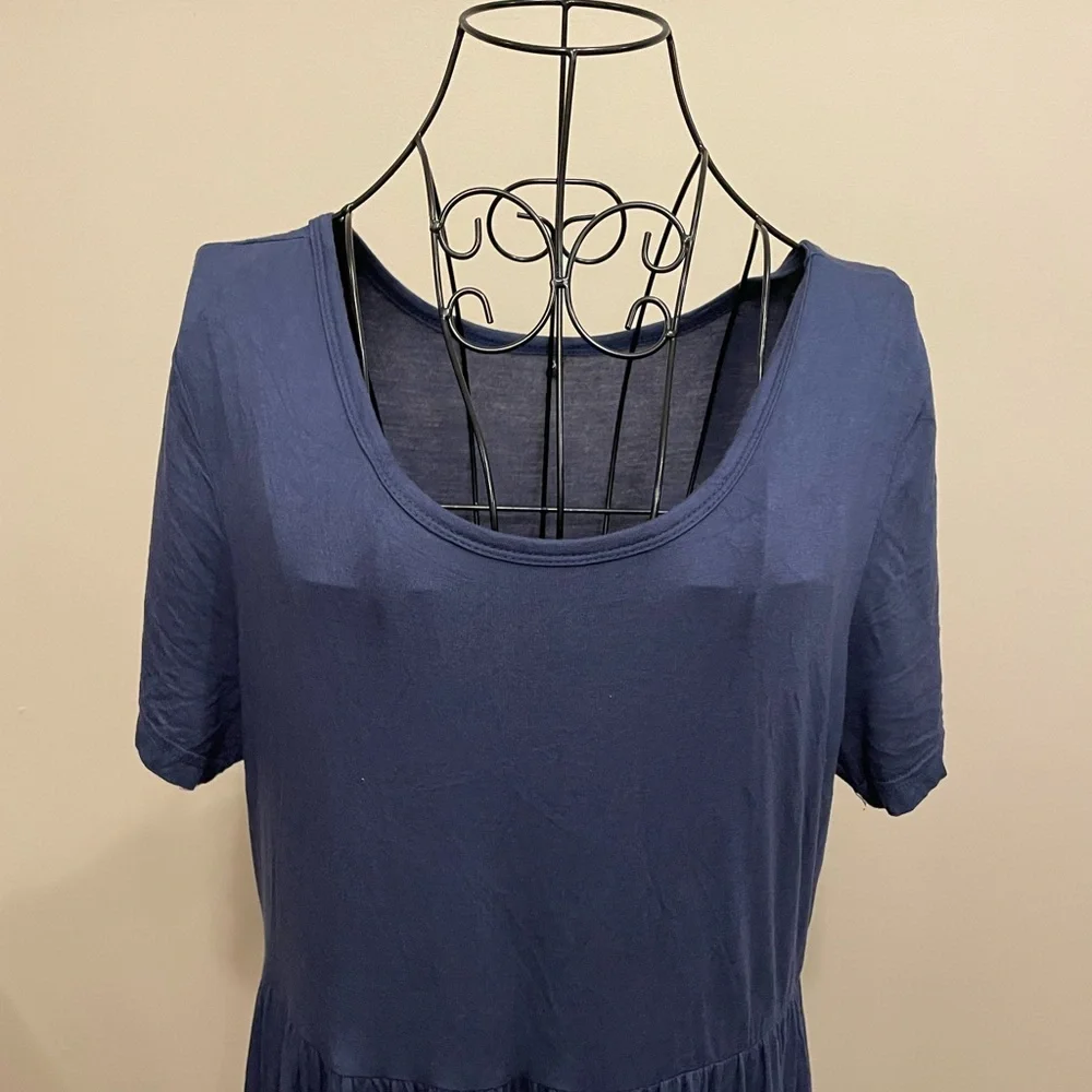 Unbranded Simple Blue Tshirt Maxi Dress Size XL - Picture 2 of 3
